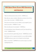 SDI Open Water Exam 2025 Questions and Answers