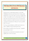 SDI Open Water Exam 2025 Questions and Answers