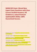   NASM BCS Exam &vert;Brand New Expert Exam Questions with Clear Correct Verified Answers&vert; All Graded A&plus;&vert; Latest Premium Update&lpar;2025-2026&rpar;&vert; 100&percnt; Guaranteed Success&period;