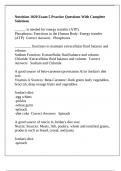 Nutrition 1020 Exam 5 Practice Questions With Complete Solutions