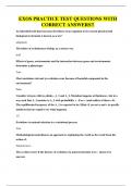 EXOS EXAM QUESTIONS AND 100&percnt; CORRECT ANSWERS&excl;&excl;