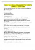 MANA 3001 EXAM QUESTIONS AND 100&percnt; CORRECT ANSWERS&excl;&excl;