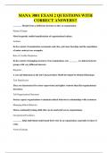 MANA 3001 EXAM QUESTIONS AND 100&percnt; CORRECT ANSWERS&excl;&excl;