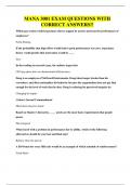 MANA 3001 EXAM QUESTIONS AND 100&percnt; CORRECT ANSWERS&excl;&excl;