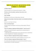 NIH EXAM STUDY QUESTIONS WITH CORRECT ANSWERS&period;pdf