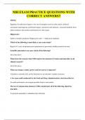 NIH EXAM PRACTICE QUESTIONS WITH CORRECT ANSWERS&period;pdf