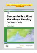 TEST BANK FOR SUCCESS IN PRACTICAL AND VOCATIONAL NURSING VERIFIED A&plus;