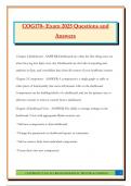 COG170- Exam 2025 Questions and Answers
