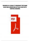 Pearson VUE&colon; Casualty Insurance Practice Exam&vert; newest&vert;COMPREHENSIVE QUESTIONS AND VERIFIED ANSWERS &vert;FREQUENTLY MOST TESTED&vert; &lpar;100&percnt; accurate solutions&rpar;&vert;ALREADY GRADED A&plus;