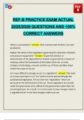 REF-B PRACTICE EXAM ACTUAL 2025&sol;2026 QUESTIONS AND 100&percnt; CORRECT ANSWERS