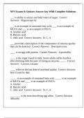 NFS Exams & Quizzes Answer key With Complete Solutions
