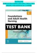 Test Bank &ndash; Foundations and Adult Health Nursing&comma; 9th Edition &vert; Cooper