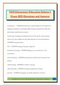 NES Elementary Education Bundled Exams 2025&sol;2026 &vert;Questions and Answers &vert;100&percnt; Pass