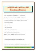 NSG 3100 unit 1 & 2 Exam 2025 Questions and Answers