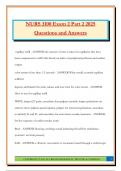 NURS 3100 Exam 2 Part 2 2025 Questions and Answers