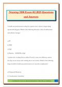 Nursing 3100 Exam &num;2 2025 Questions and Answers