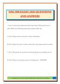 NSG 3100 EXAM 1 2025 QUESTIONS AND ANSWERS