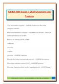 NURS 3100 Exam 3 2025 Questions and Answers
