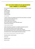 ACC 231 END TERM EXAM QUESTIONS AND CORRECT ANSWERS