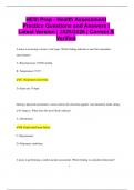 HESI Prep - Health Assessment Practice Questions and Answers &vert; Latest Version &vert; 2025&sol;2026 &vert; Correct &  Verified