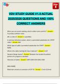 VDV STUDY GUIDE V1&period;0 ACTUAL 2025&sol;2026 QUESTIONS AND 100&percnt; CORRECT ANSWERS