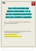 VDV&colon; APPLICATIONS AND INSTALLATION &lpar;PART 1 OF 3&rpar; ACTUAL 2025&sol;2026 QUESTIONS AND 100&percnt; CORRECT ANSWERS