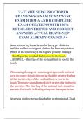 VATI MED SURG PROCTORED  BRAND-NEW EXAM 2025 NEWEST  EXAM FORM A AND B COMPLETE  EXAM QUESTIONS WITH 100&percnt;  DETAILED VERIFIED AND CORRECT  ANSWERS ACTUAL BRAND-NEW  EXAM ALREADY GRADED A&plus; 