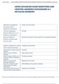 Exam &lpar;elaborations&rpar; IAHSS ADVANCED  
