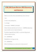 CSE 360 Exam Review 2025 Questions and Answers