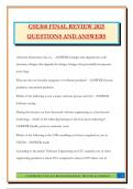CSE360 FINAL REVIEW 2025 QUESTIONS AND ANSWERS