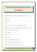 CSE 360 Final Exam 2025 Questions and Answers