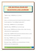 CSE 360 FINAL EXAM 2025 QUESTIONS AND ANSWERS