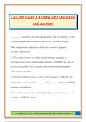 CSE 360 Exam 3 Testing 2025 Questions and Answers