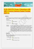 NUR 2349 PN1 Exam 3 Questions with 100&percnt; Correct Answers Latest Version 2025 A&plus;&period;