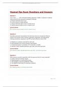 Hazmat Ops Exam Questions and Answers