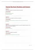 Hazmat Ops Exam Questions and Answers