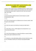 DCFS EXAM REVIEW QUESTIONS AND CORRECT ANSWERS