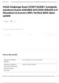 NAS2 Challenge Exam STUDY GUIDE &vert; &lpar;complete solutions&rpar; Exam&vert; ASSURED SUCCESS &vert;GRADE A&plus;&excl;&excl; &vert;Questions & Answers 100&percnt; Verified 2025 latest update