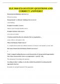 ELE 3010 EXAM STUDY QUESTIONS AND CORRECT ANSWERS