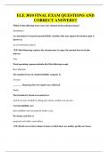 ELE 3010 FINAL EXAM QUESTIONS AND CORRECT ANSWERS