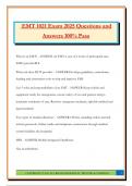 EMT 1021 Exam 2025 Questions and Answers 100&percnt; Pass