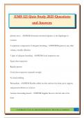 EMS 121 Quiz Study 2025 Questions and Answers