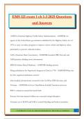 EMS 121 exam 1 ch 1-3 2025 Questions and Answers