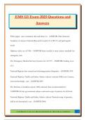 EMS 121 Exam 2025 Questions and Answers
