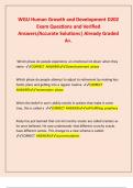 WGU Human Growth and Development D202  Exam Questions and Verified Answers&sol;Accurate Solutions&vert; Already Graded A&plus;&period;