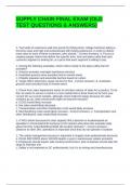 SUPPLY CHAIN FINAL EXAM &lpar;OLD TEST QUESTIONS & ANSWERS&rpar;