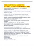 RESNA ATP EXAM - ASSISTIVE TECHNOLOGY TERMS CORRECT 100&percnt;