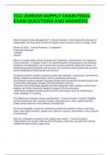 TCU JORDAN SUPPLY CHAIN FINAL EXAM QUESTIONS AND ANSWERS