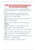 NAHP Review Study Set Of Questions & Correct Answers 2025-2026  