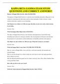KAPPA BETA GAMMA EXAM STUDY QUESTIONS AND CORRECT ANSWERS
